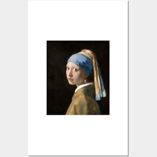 Girl With A Pearl Earring by Johannes Vermeer Posters and Art